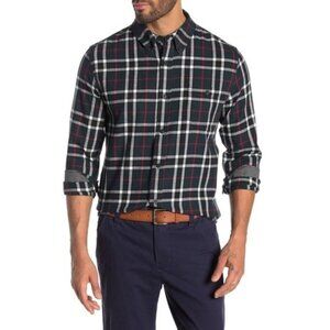 Weatherproof Plaid Print Regular Fit Flannel Shirt